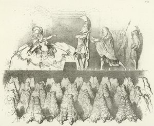 Racine uitgevoerd voor het Hof van Versailles 1695 (gravure) door Gustave Dore